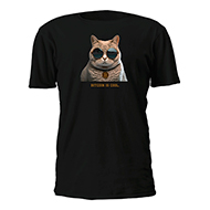 CAMISETA BITCOIN IS COOL  CAT LOVE